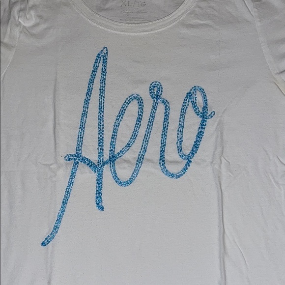 Aeropostale Blue Beaded Logo Tee - Picture 4 of 10